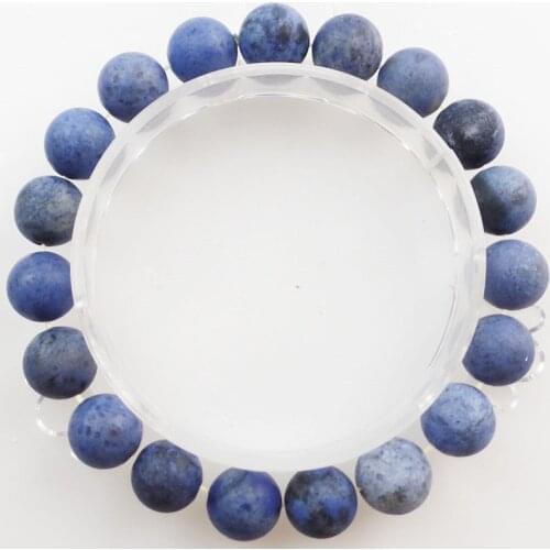 Free Shipping!(1Strand/lot) 8mm Mat Dumortierite Round Beads Stretchy Bracelet 7.5 inch SHX1151