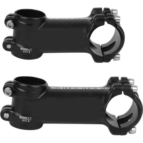 Bike Handlebar Stem High Strength Black Aluminium Alloy Simple Generous Safer Riding Road Bike Stem Mountain Cycling Accessory