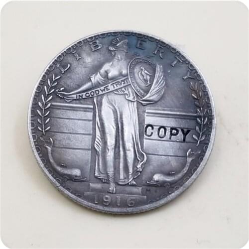 USA 1916 Standing Liberty Quarter with Dolphins COPY COIN