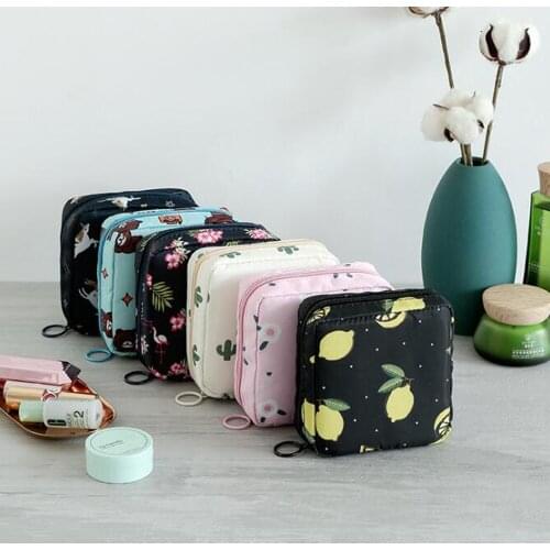 2Pcs New Sanitary Napkin Towel Storage Bag Portable Mini Large Capacity Multi-Function Thickened Travel Accessories Cosmetic Bag