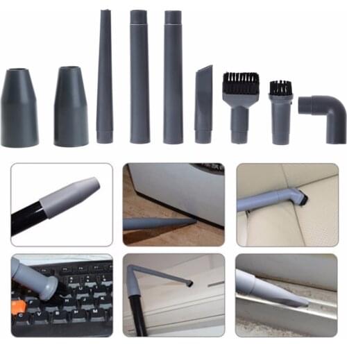HM PARTS 9Pcs/Set Universal Vacuum Cleaner Accessories Multifunctional Corner Brush Set Plastic Nozzle