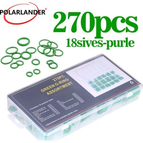 270pcs O-ring Green Seal Gasket Set Rubber Washer Compressor Car Air Conditioning Free Shipping Seals Car Styling