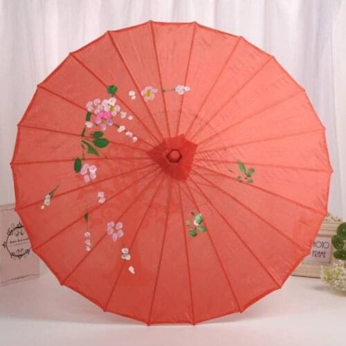 Vintage Silk Chinese Umbrella Folding Wedding Photo Shoot Parasol Dance Props Bamboo women Oil paper Craft Umbrella