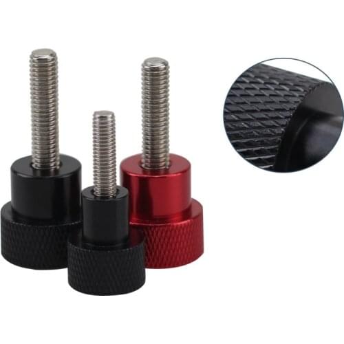 5PCS M5*10/12/17/22/50mm Knurled Hand Screw Aluminum Thumb Screw Locking Aluminum Alloy Head Stainless Steel Hand Thumb Screws