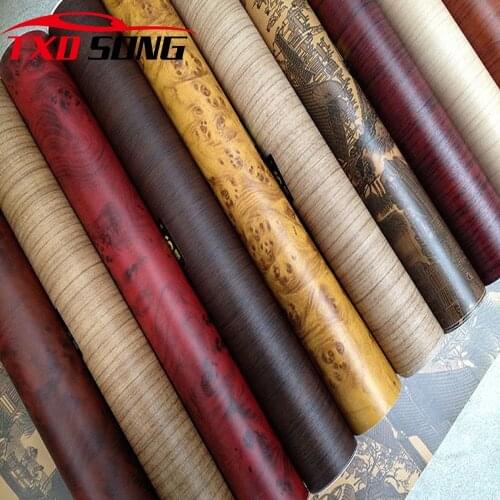 Premium quality Wood PVC FILM for car Interior decoration Grain PVC Vinyl sticker by free shipping 10/20/30/40/50/60x124CM/lot