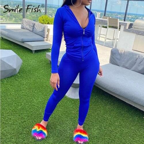 Matching Set Stretchy Outfits Workout Hooded Zipper Pocket Sporty Hoodies Leggings Autumn Two Piece Sets Women Long Sleeve M0103