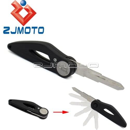 1x Motorcycle Blank Key Left Motorbike Scooter Folding Flip Key Foldable Uncut Blade Blank Keys Left Slot