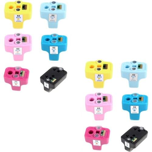 12 PK Compatible Ink Cartridge Replacement for HP-02 For Use with HP Photosmart 3108 3110 3210 3210-xi 3310 8230 8250 C-5100 C-5