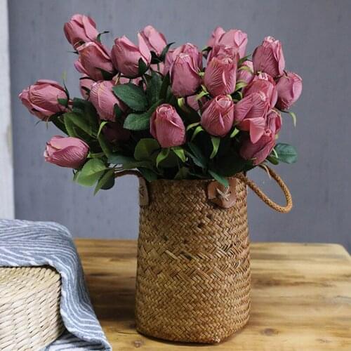 46cm Artificial Flowers Rose Pink 1PCS Non-woven Peony Flower Bouquet Valentines Day Living Room Home Garden Wedding Decoration