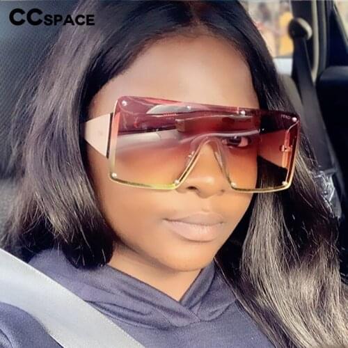 49275 Oversized Goggle One Lens Sunglasses Rivet Men Women Fashion Shades UV400 Vintage Glasses