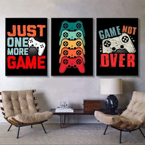 Abstract Canvas Painting Funny Party Game Posters Prints Wall Art Pictures Video Compute Gaming Boys Room Decor Home Decoration