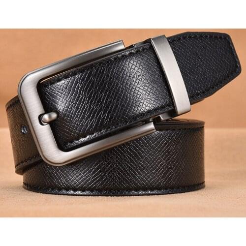 Business Luxury Mens Belt Pin Buckle 2021 New Designer Creative Casual Wear-Resistant Belt Office Popular