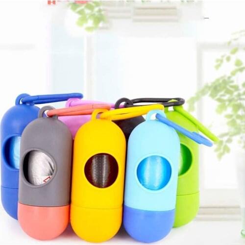 Dog Poo Poop Bag Dispenser Garbage Bags Pet Waste Holder Dispenser + Bags Feces Waste Bags Case Products Pill Bone Shape E