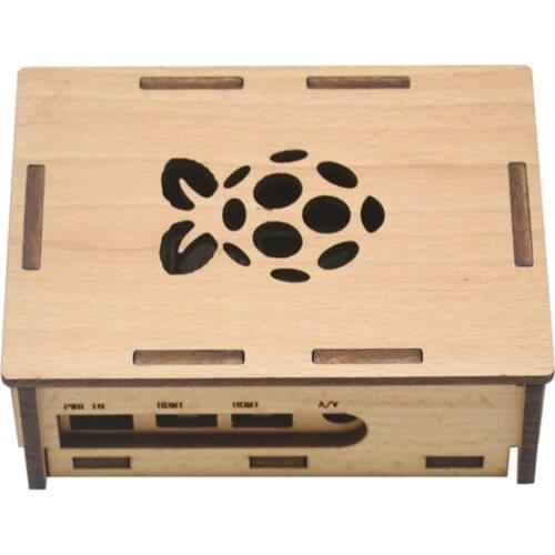 For Raspberry Pi 4 Model B Wood Case/ Passive Cooling Shell Metal Enclosure Heat Dissipation