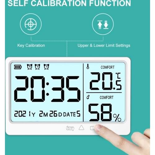 Temperature And Humidity Meter with Backlight High Precision Thermo-Hygrometer Digital Thermometer Indoor Hygrometer