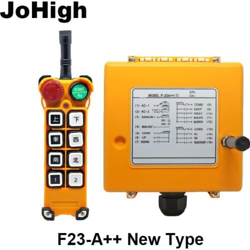 JoHigh F23-A++24V,36V 220V 380V Industrial Wireless Radio remote controller switch with Emergency