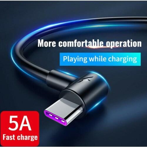 USB Type C Cable 5A Fast Charging Wire For Huawei P40 30 20 Lite USB C Cable For Samsung Galaxy A50s 20s Xiaomi Redmi Fast Cable