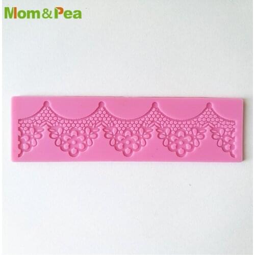 KCL509 Swag Small Lace Pad Silicone Mold Sugar Paste Fondant Cake Decoration 3D Mould