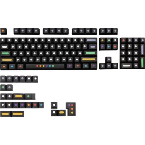 129 Keys/Set Dots Keycaps Cherry Profile PBT Keycaps for MX Switch Mechanical Keyboard Dye Sublimation Key Cap Iso Keys