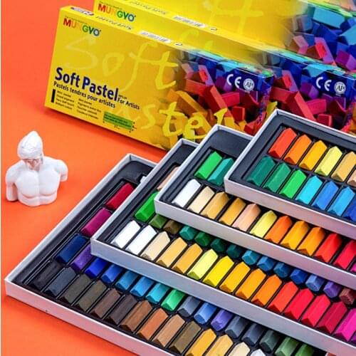 Korea MUNGYO Soft Pastel 24/32/48/64 Colors Chalk Portable Smooth Hair Dye Soft Short Pastel Painting Chalk Set Art Supplies