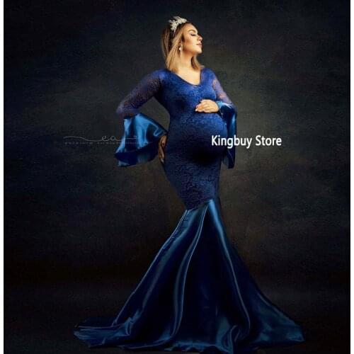 Lace Maternity Dresses For Photo Shoot Pregnancy Dresses Maxi Gown Maternity Photography Props Clothes For Pregnant Women New