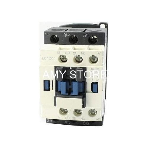 LC1D09 Model 3 Pole 1NC 1NO AC 220V Coil 25A Load Contactor for Motor Control