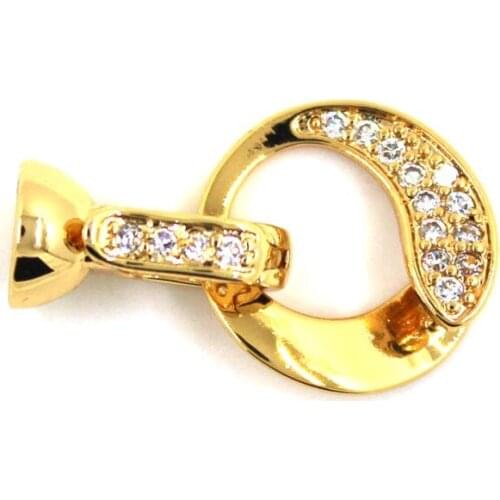 Copper Connection Gold Plated Clasps Accessories DIY Jewelry Making Findings For Handmade Woman Pearl Necklace Bracelet Gifts