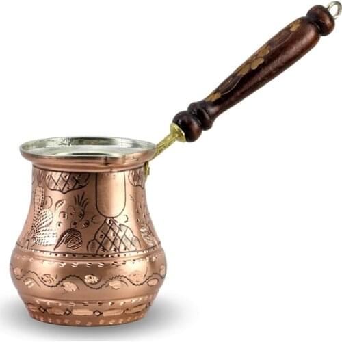 Morya Copper Turkish Coffee Pot Milk Jug Stove Top Coffee Maker Espresso Pour Over Coffee Pots Moka Pot Kettle Pitcher cafetera