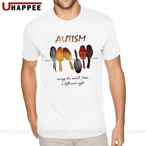 Cheap Graphic Autism Awareness Its Okay To Be Different T-Shirt Men Personalized Short Sleeves Blue Crew T-Shirts