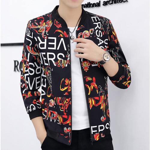 New Young Men Baseball Suit Thin Tide Jacket Mens Jacket Long Sleeve Joker Leisure
