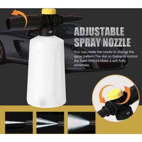 Snow Foam Lance 750ML For BOSCH AQT EA110 UA125 Car Pressure Washers Soap Foam Generator With Adjustable Sprayer Nozzle