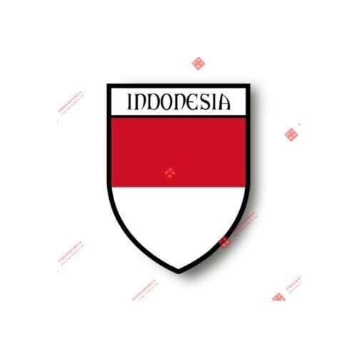 Personalized Stickers Decal Souvenir Vinyl Car Shield City Flag World Crest Indonesia Racing Helmet Laptop Stickers