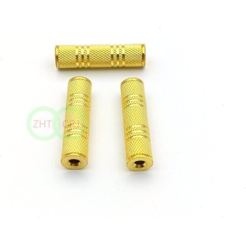 Gold Plated 3.5mm 1/8" Female to 3.5mm Female Jack Audio Stereo connector New