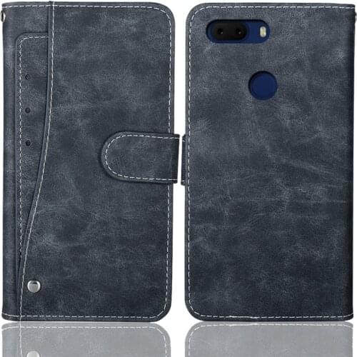 Luxury Wallet Case For Philips Xenium S566 Case 6.09" Vintage Flip Leather Business Protective Cover With Card Slots