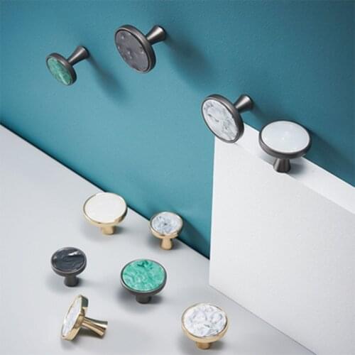 Cabinet Knobs Simplicity Single Hole Furniture Handles Knobs Ink Wash Golden Handles Kitchen Cabinet Drawer Pulls Wall Hanging