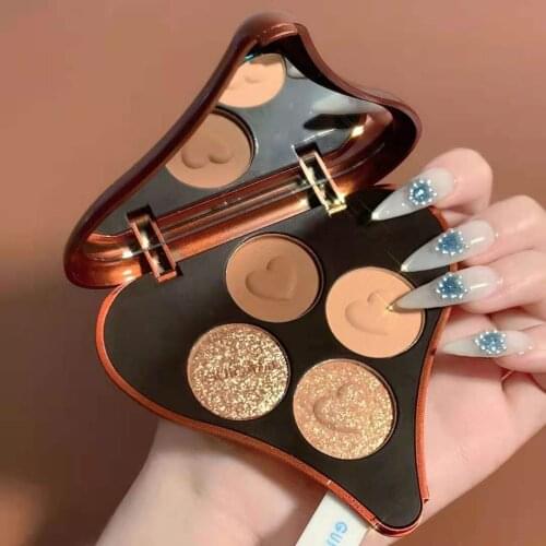 Chocolate eye shadow Makeup Palette Glitter Eyeshadow Pallete Waterproof Glitter Eyeshadow Shimmer Cosmetics