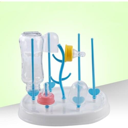 Bottle Dry Rack Babys Milk Feeding Bottle Blue Green Infant Bottle Drain Drying Racks Cleaning Dryer Drainer Storage Drying Rack