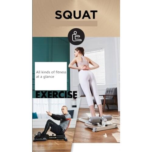 A086 Home Gym Workout Station Leg-Exercise Machine,Multi-Function Movable Sissy Deep Squat Bench