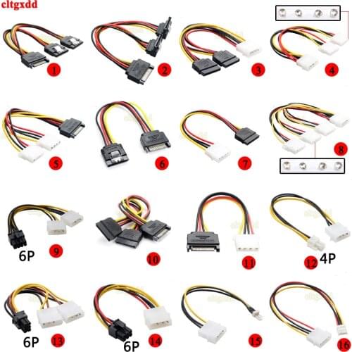 Cltgxdd SATA Data Line USB to PS2 4PIN 6p 8pin TO SATA Power Reset ON OFF Sata Data Line 4pin Extended Line