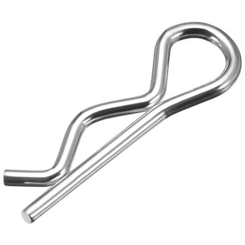 UXCELL 50PCS Pins 1.6x28/1.8x32/1.8x35/2x40mm Carbon Steel R Shaped Spring Cotter Clip Pin Fastener Hardware Silver Tone