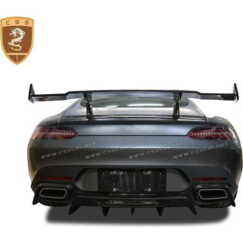 Real Carbon Fiber Rear Spoiler Boot Lip Fit For Mercedes Benz GT