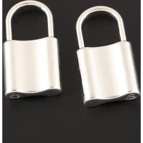 10pcs Silver Color 26.5x14.5mm Lock Charms PadLock Pendant For Daily Necessities Tool DIY Handmade Jewelry Making Accessorie