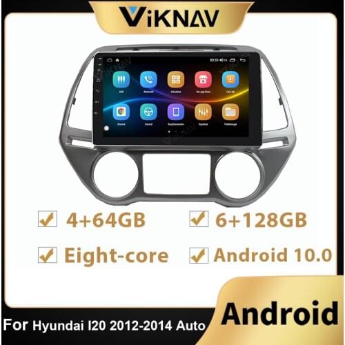 128G Android car radio for Hyundai I20 2012-2014 Auto Car Multimedia Player GPS Navigation 2 Din touch screen DVD player