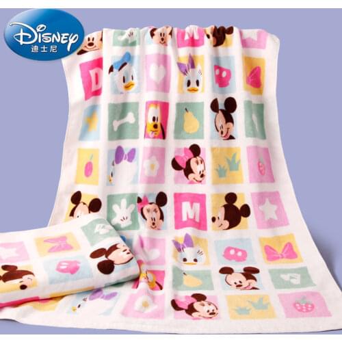 Disney Mickey Minnie Frozen Elsa Bath Towel Cotton Bath Towel Cartoon Soft Bath Towel
