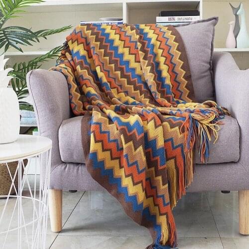 Bohemian Geometric Blanket Multifunction Throw Blanket Sofa Cover Tapestry Throw Towel Bedding Sheet Adults Kids Home Travel