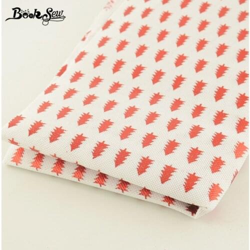 Booksew Fabric Christmas Trees Design 50x150cm Meter Cloth Tissue Tela DIY For Tablecloth Bag Cushion Home Decoration Stocking