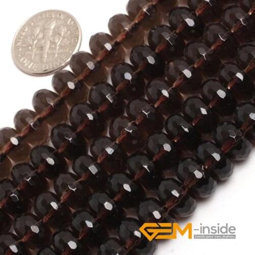 5X8mm Rondelle Spacer Smoky Quartzs Beads Natural Crystal Stone Beads Loose Beads For Jewelry Making Strand 15 Inch Wholesale