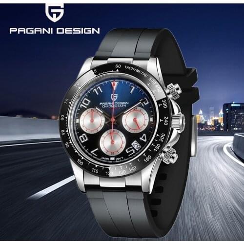 2021 PAGANI DESIGN Top Brand Mens Sports Quartz Watch Luxury Sapphire Glass Stainless Steel Chronograph Mens Watch reloj hombr