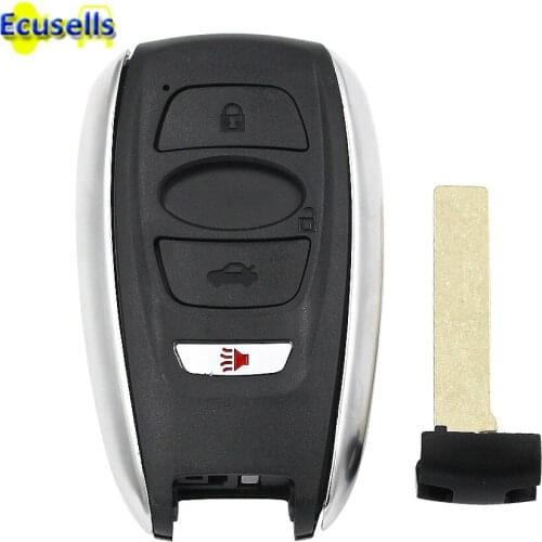 Remote Car Key Case Fob 4 Buttons for Subaru Legacy Outback Forester BRZ Impreza XV Crosstrek WRX STI with small key blade