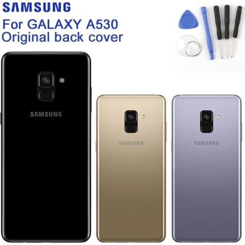 Samsung Original Battery Glass Back Cover Door For Samsung Galaxy A8 2018 Version SM-A530N SM-A530F Housing Phone Back Cover
